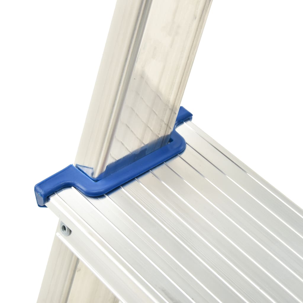 vidaXL Aluminium Double-Sided Step Ladder 5 Steps 113 cm