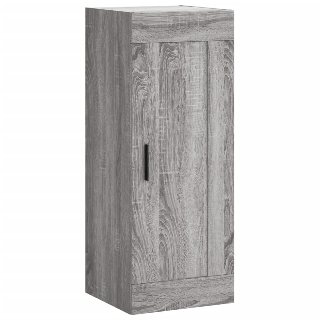 vidaXL Wall Mounted Cabinet Grey Sonoma 34.5x34x90 cm Engineered Wood