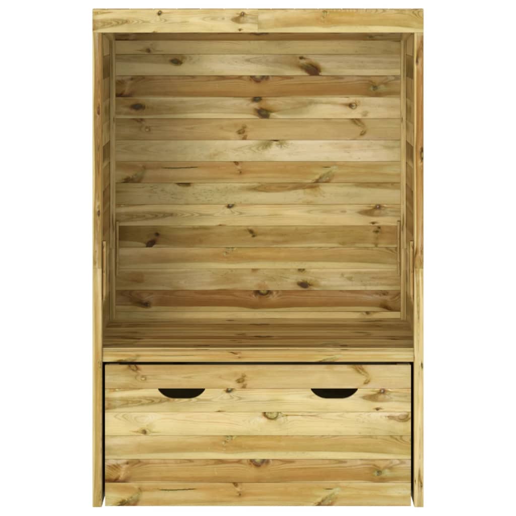 vidaXL Strandkorb with Drawer 112x60x168 cm Solid Wood Pine