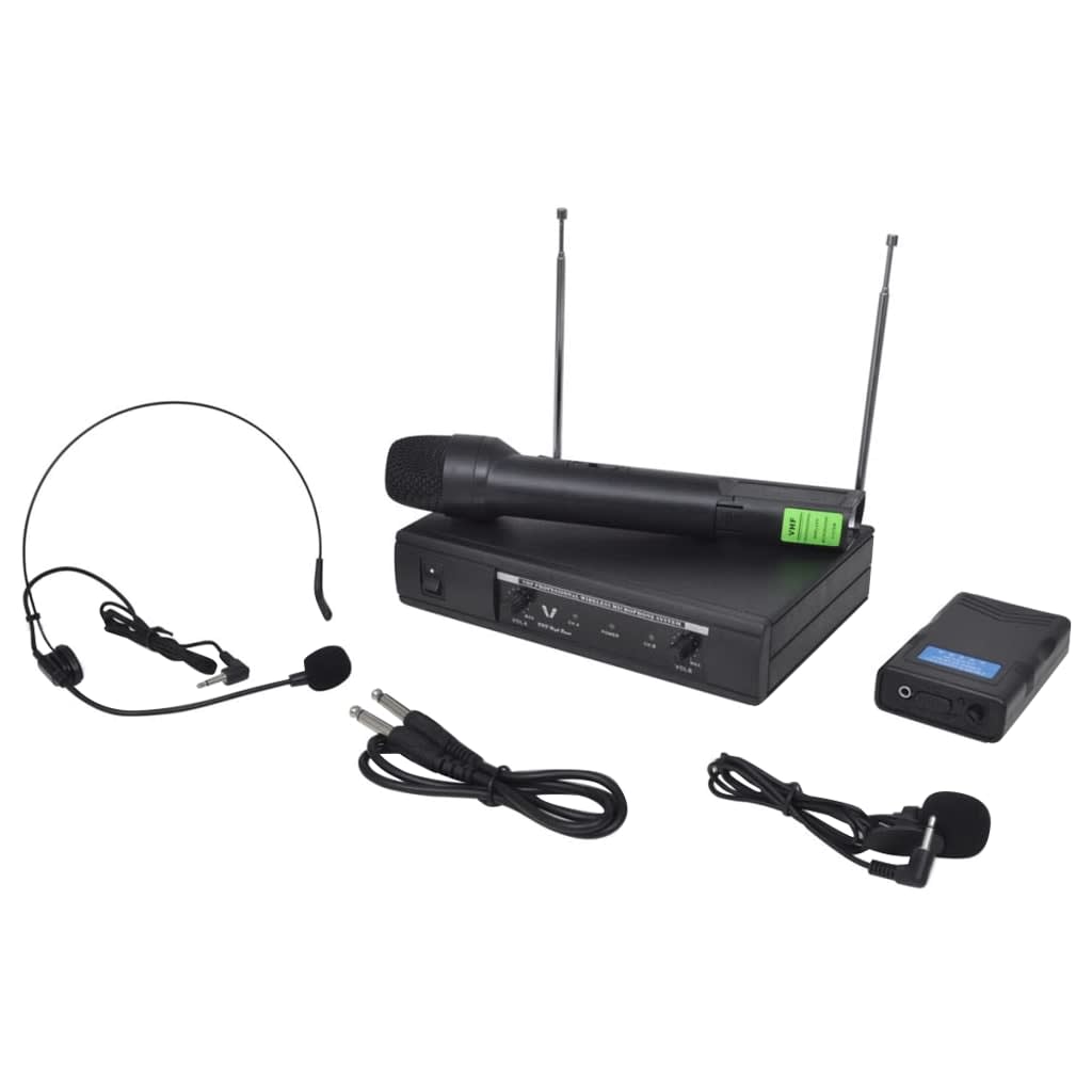 Receiver with 1 Wireless Microphone and 1 Wireless Headset VHF