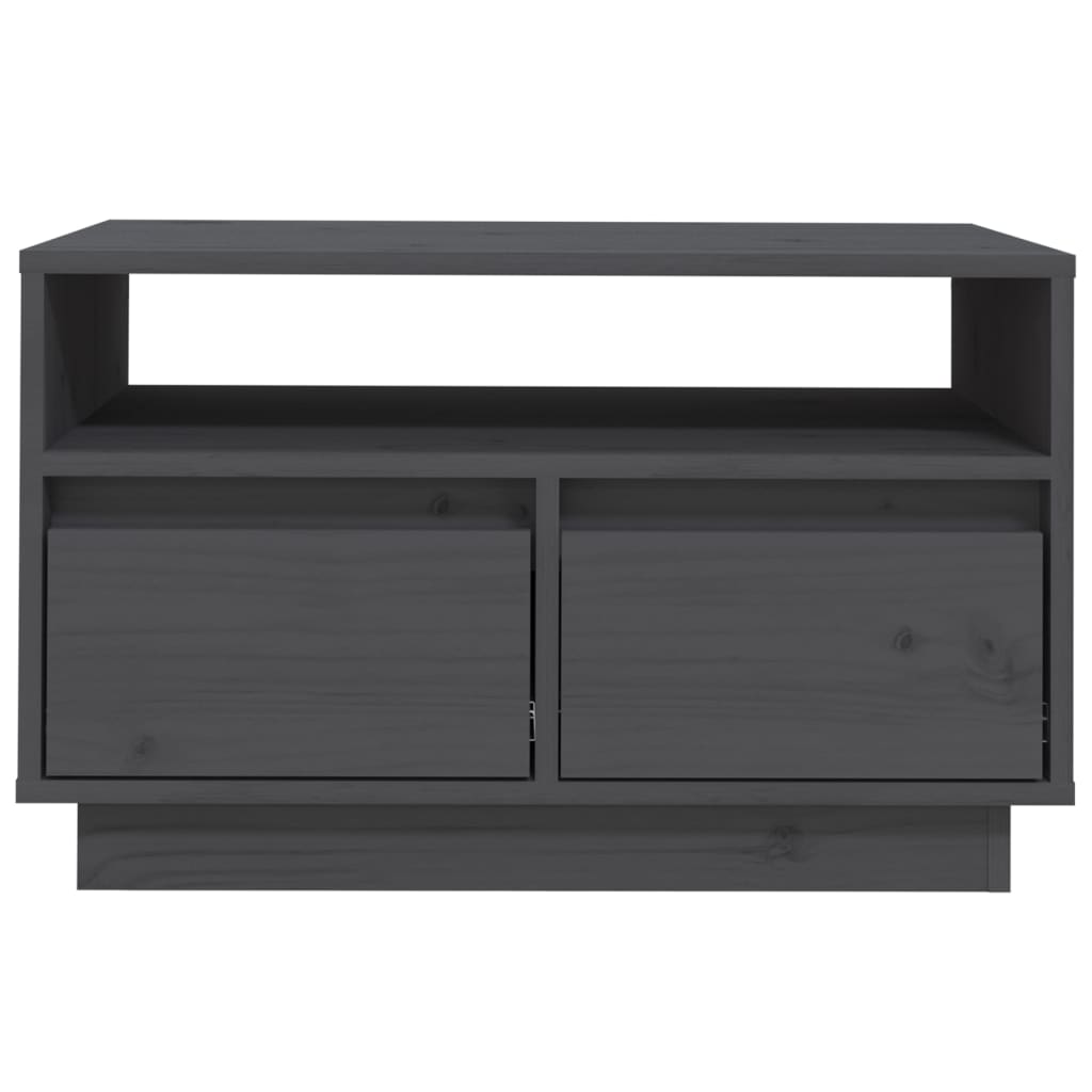 vidaXL TV Cabinet Grey 60x35x37 cm Solid Wood Pine