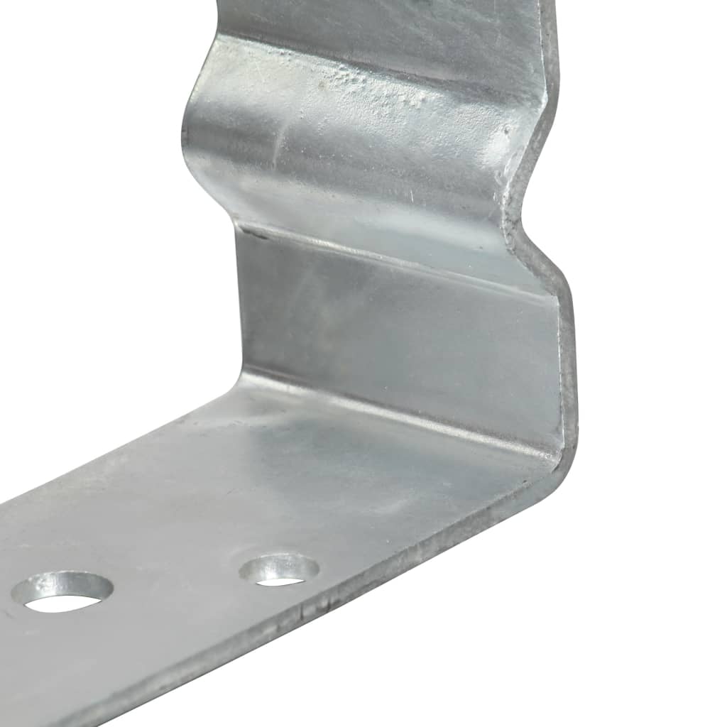 vidaXL Fence Anchors 6 pcs Silver 8x6x15 cm Galvanised Steel