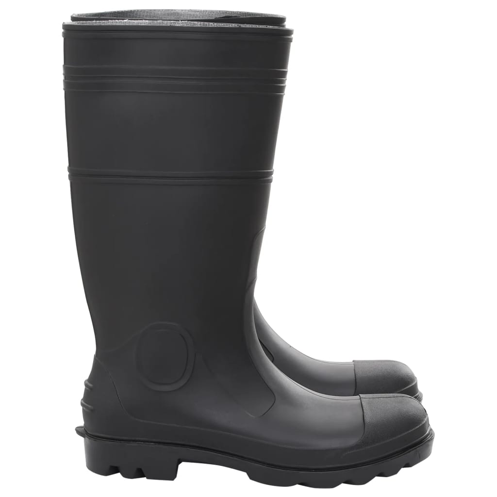 vidaXL Rain Boots Black Size 46 PVC