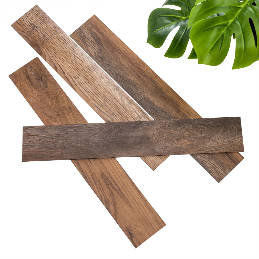 WallArt Wood Look Planks Barnwood Oak Umber Brown