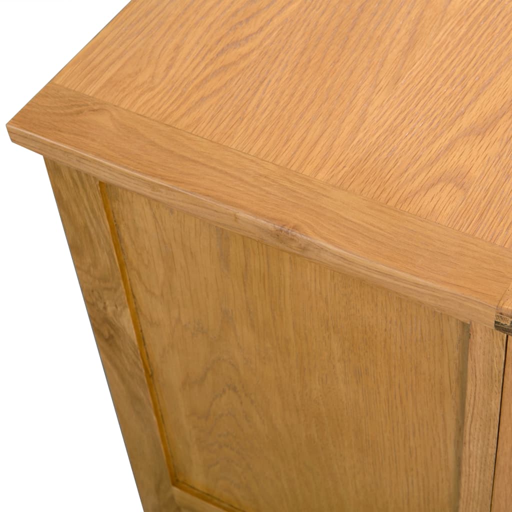 vidaXL TV Cabinet 120x35x48 cm Solid Oak Wood