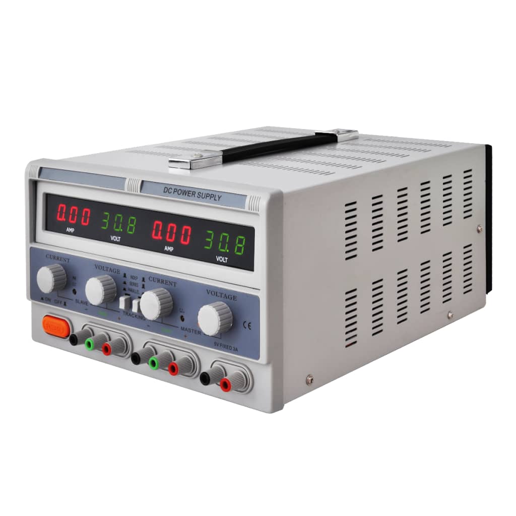 Adjustable Triple Output DC Power Supply with 4 LED Displays 30V 5A