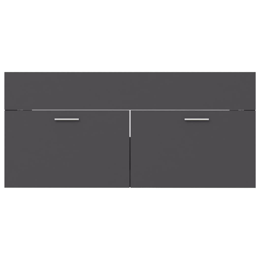 vidaXL Sink Cabinet Grey 100x38.5x46 cm Engineered Wood