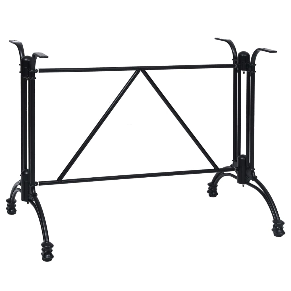 vidaXL Bistro Table Leg Black 93x60x72 cm Cast Aluminium