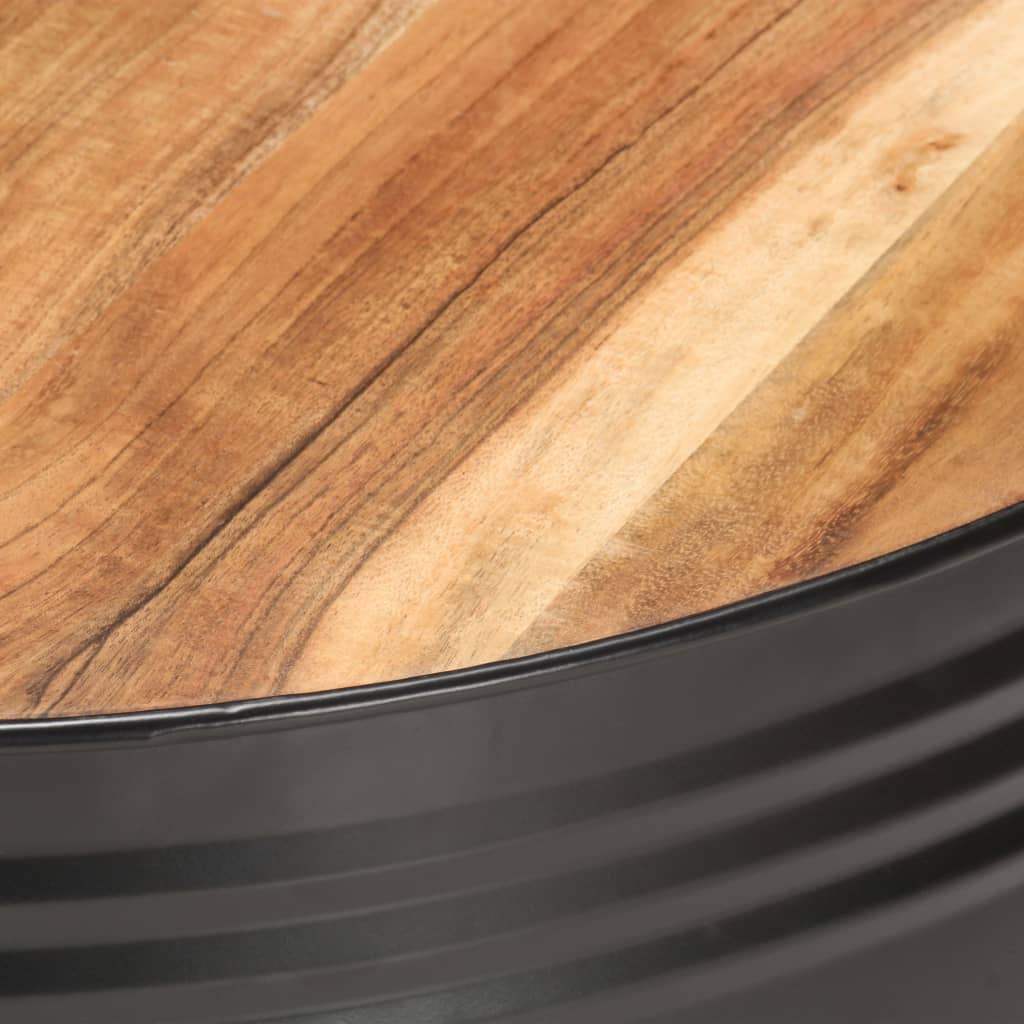 vidaXL Coffee Table Black 68x68x36 cm Solid Acacia Wood