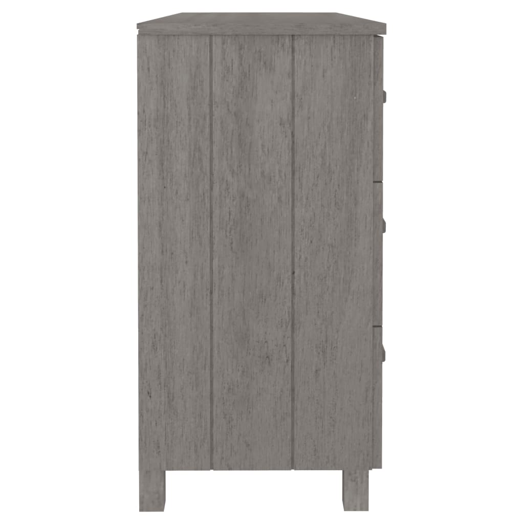 vidaXL Sideboard HAMAR Light Grey 113x40x80 cm Solid Wood Pine