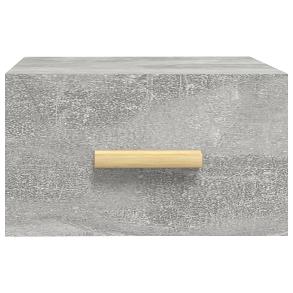 vidaXL Wall-mounted Bedside Cabinet Concrete Grey 35x35x20 cm
