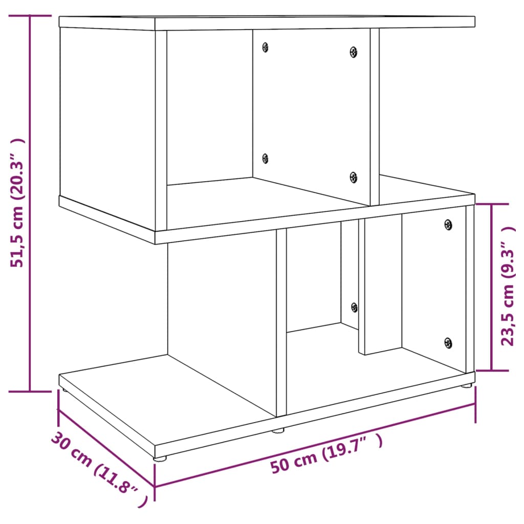 vidaXL Bedside Cabinets 2 pcs Grey Sonoma 50x30x51.5 cm Engineered Wood