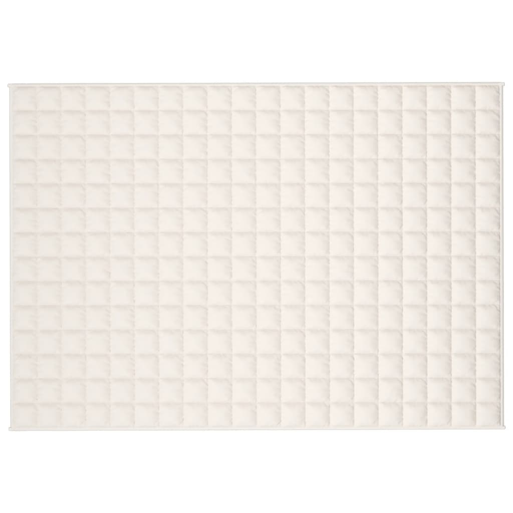 vidaXL Weighted Blanket Light Cream 140x200 cm Single 6 kg Fabric