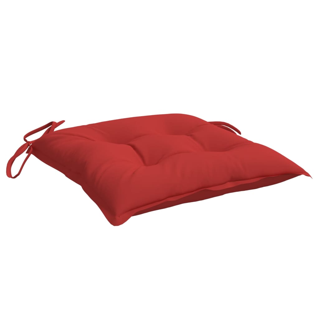 vidaXL Chair Cushions 4 pcs 40x40x7 cm Oxford Fabric Red