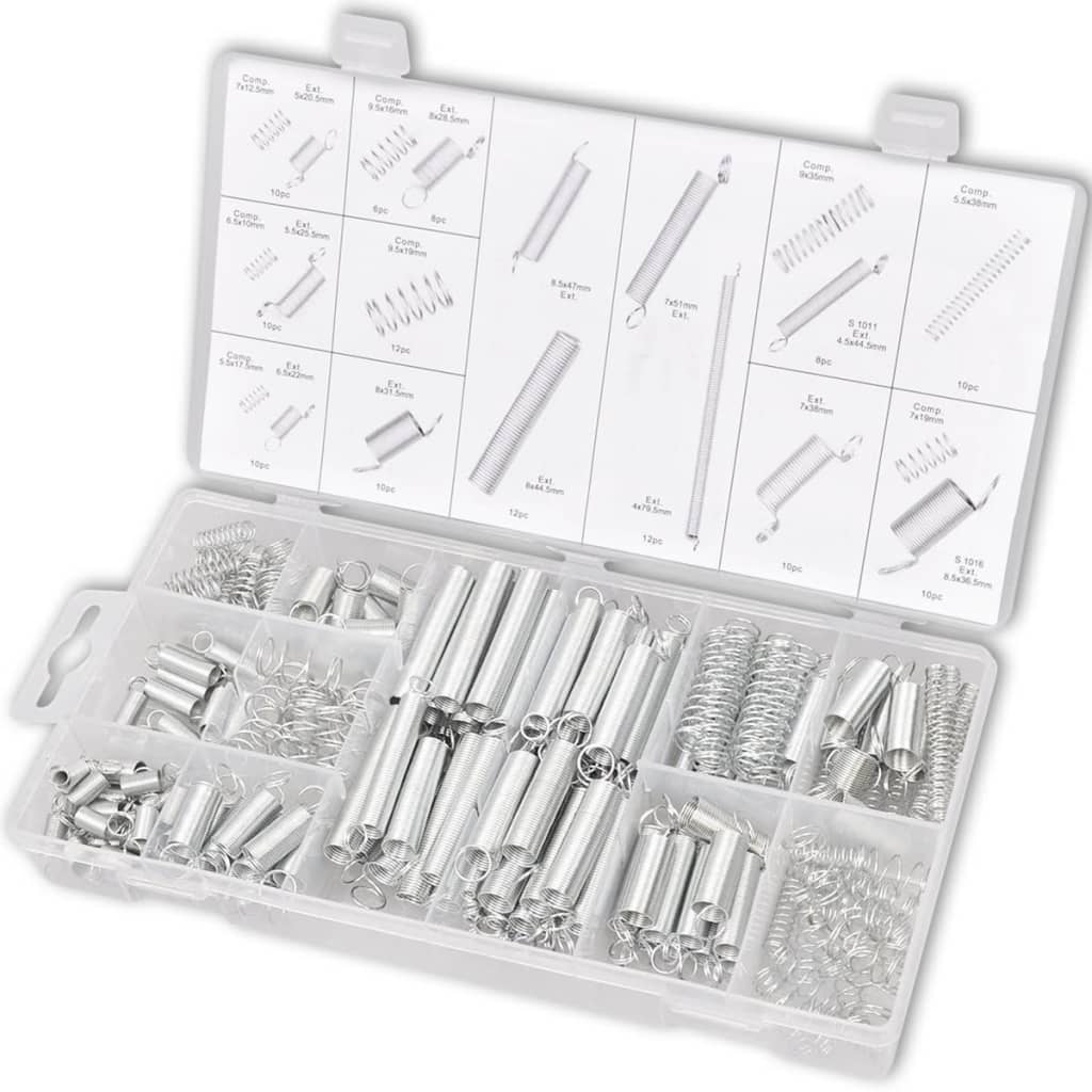 200 pcs Compression and Extension Spring Assortment Kit