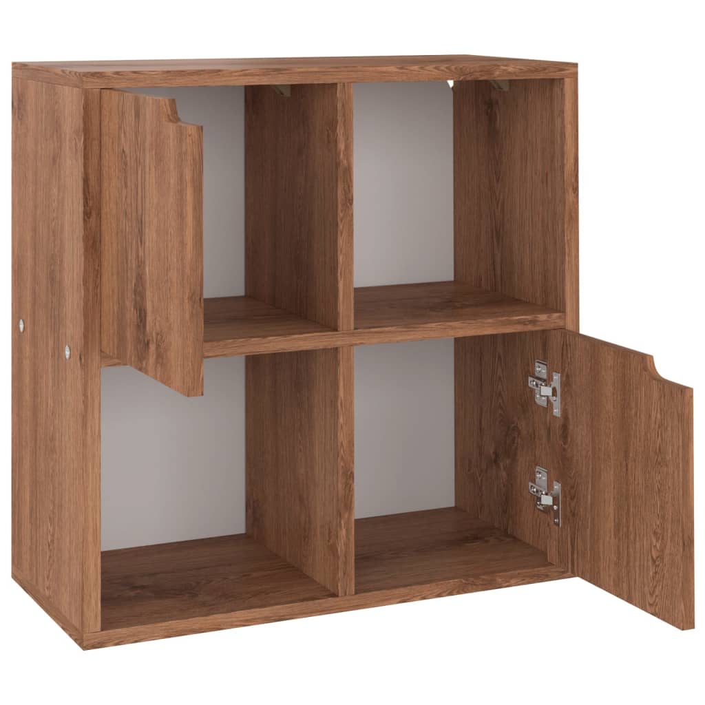 vidaXL Bookshelf Brown Oak 60x27.5x59.5 cm Engineered Wood