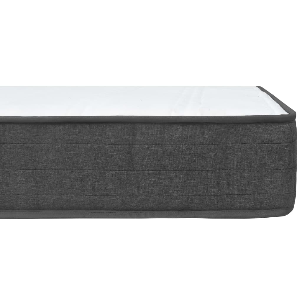 vidaXL Box Spring Bed Dark Grey Fabric 90x200 cm