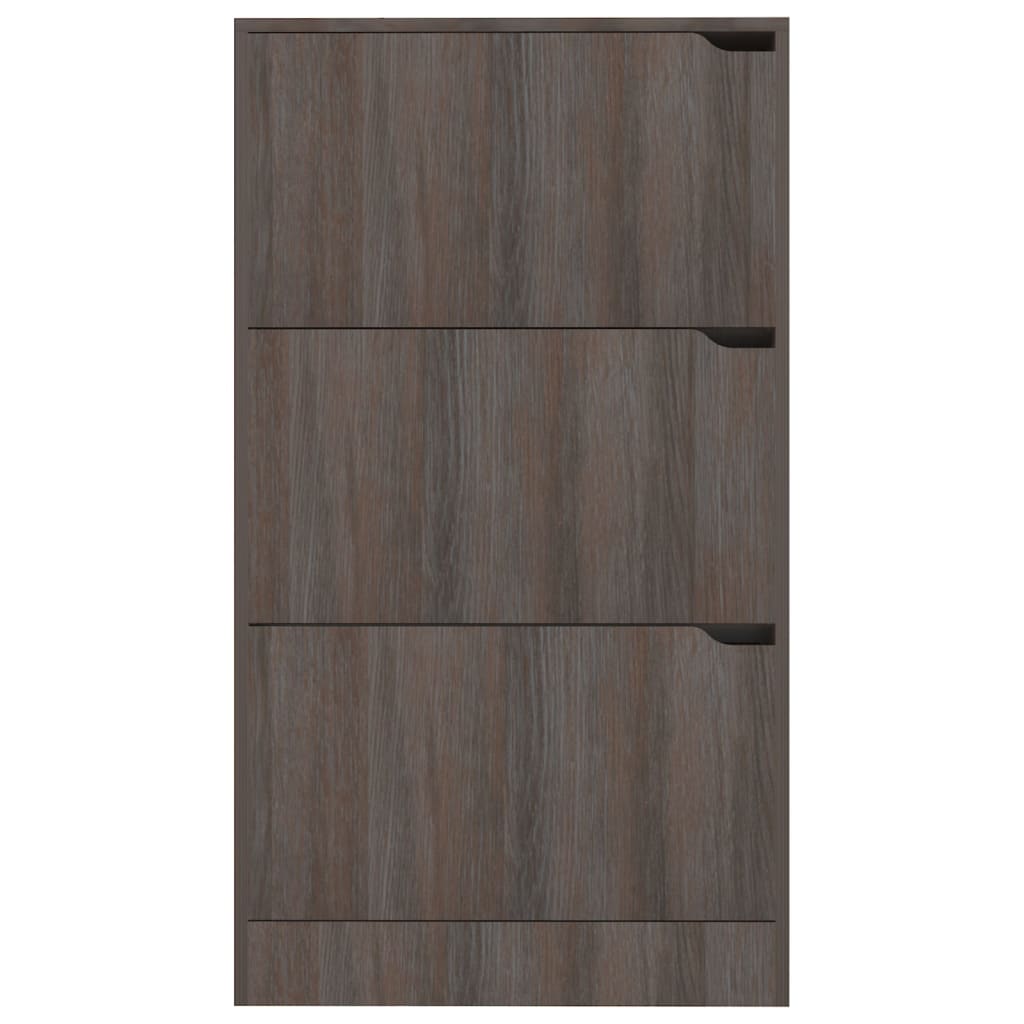 vidaXL Shoe Cabinet with 3 Doors Grey Sonoma Oak 59x24x105 cm Engineered Wood
