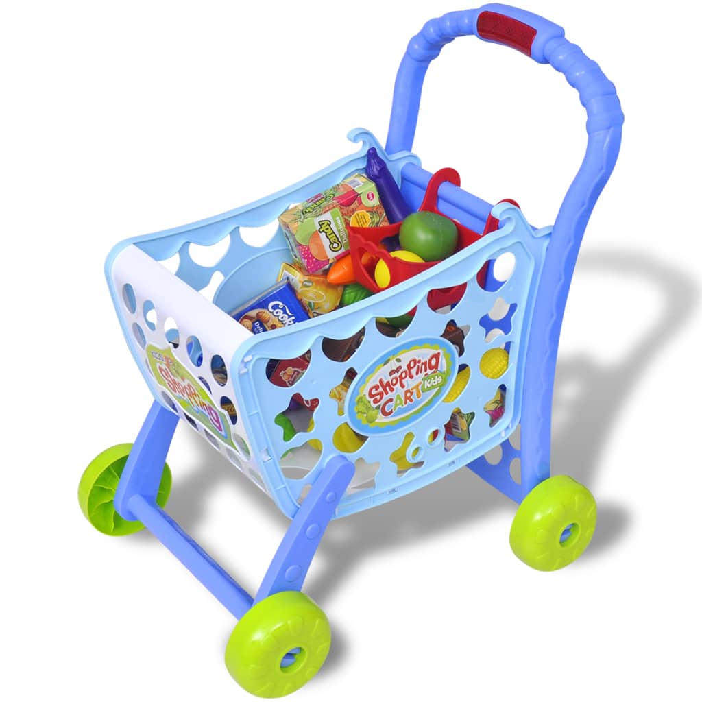 Kids'/Children's Playroom Toy Shopping Trolley Cart 3-in-1 Blue