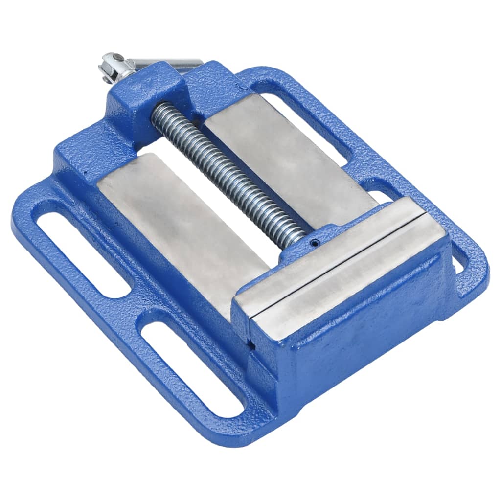 vidaXL Drill Press Vise Blue 100 mm Cast Iron