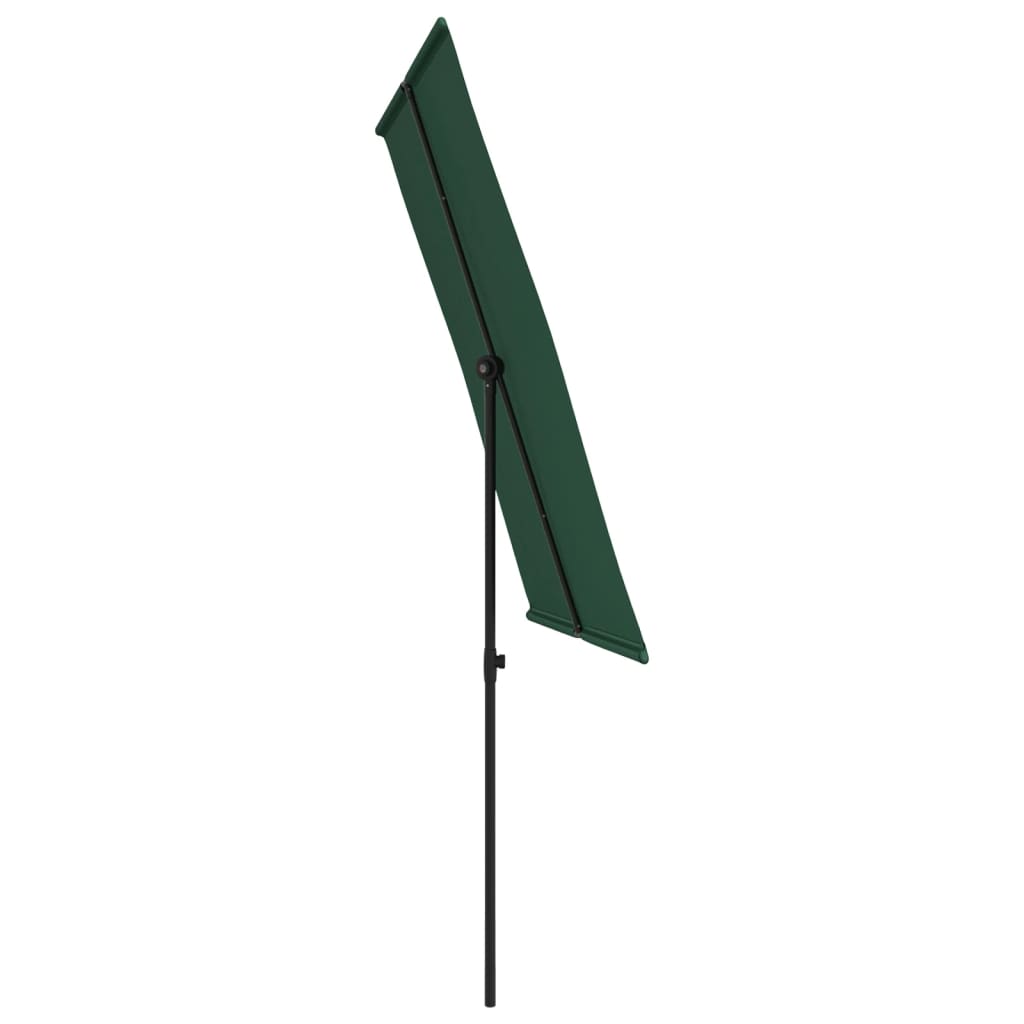 vidaXL Outdoor Parasol with Aluminium Pole 2x1.5 m Green