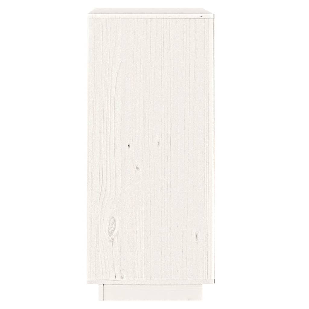 vidaXL Sideboard White 38x35x80 cm Solid Wood Pine