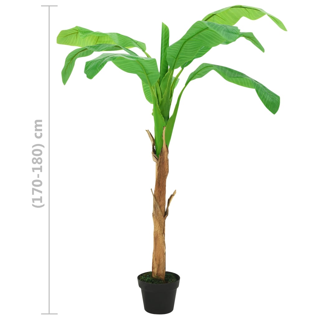 vidaXL Artificial Banana Tree with Pot 180 cm Green