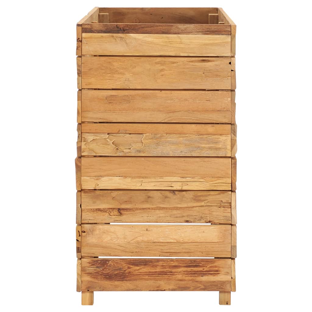 vidaXL Raised Bed 100x40x72 cm Recycled Teak Wood and Steel