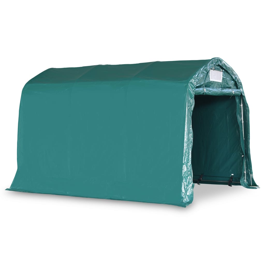 vidaXL Garage Tent PVC 2.4x3.6 m Green