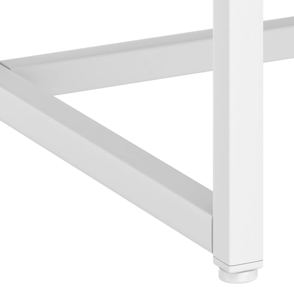 vidaXL Console Table White 72x35x75 cm Steel