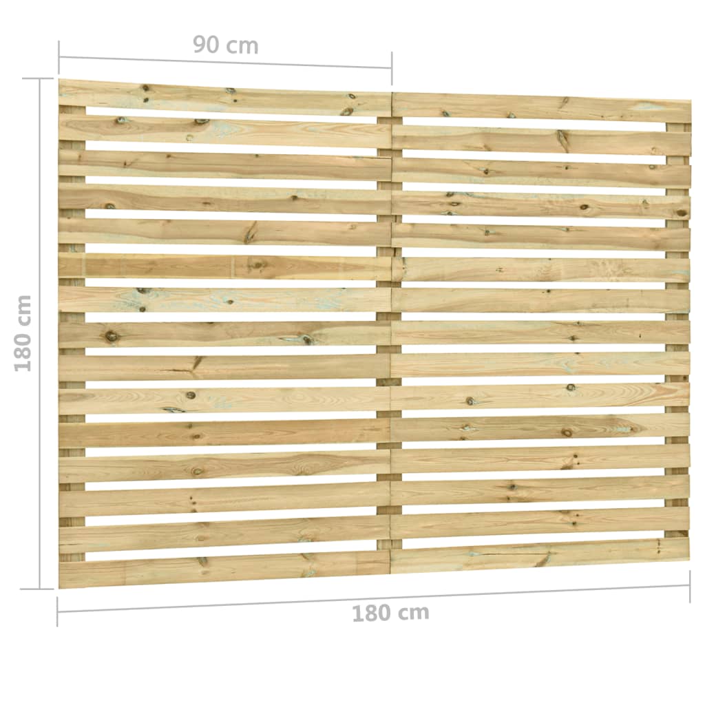 vidaXL Garden Fence Panel Impregnated Pinewood 180x180 cm