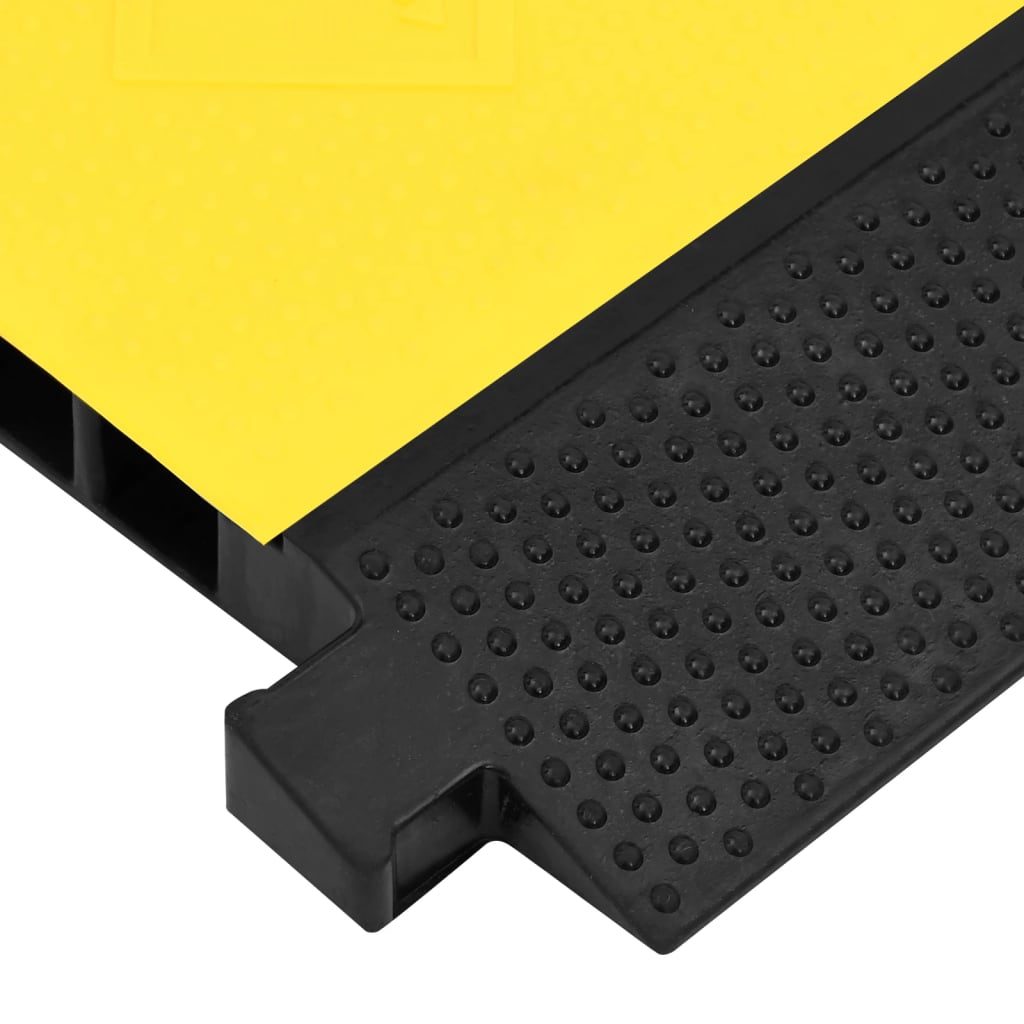 vidaXL Cable Protector Ramp with 5 Channels 90 cm Rubber