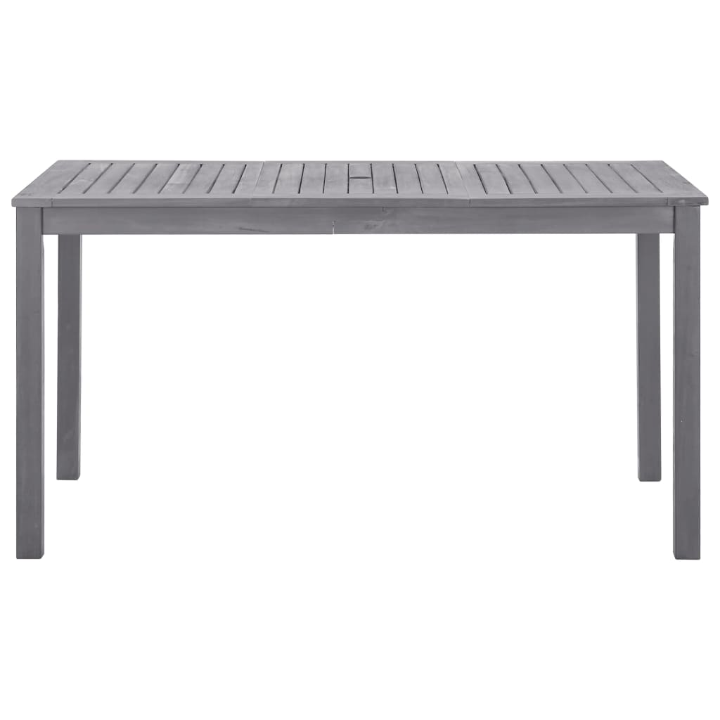 vidaXL Garden Table Grey Wash 140x80x74 cm Solid Acacia Wood