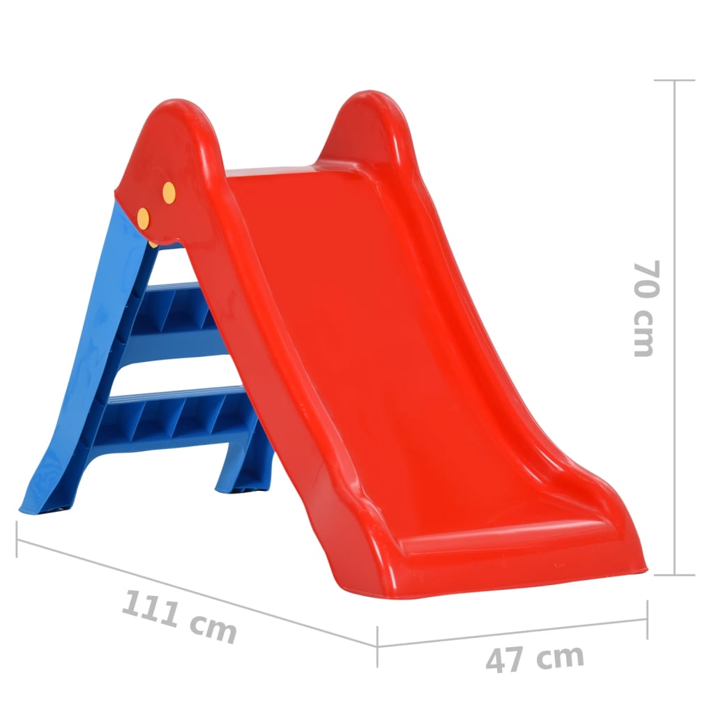 vidaXL Slide for Kids Foldable 111 cm Multicolour