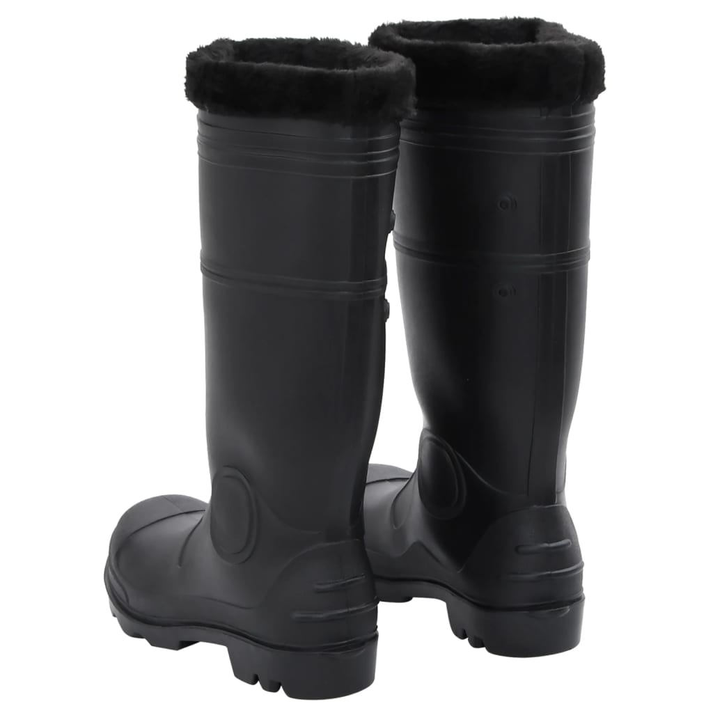 vidaXL Rian Boots with Removable Socks Black Size 42 PVC