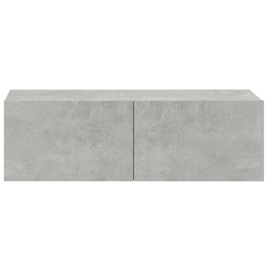 vidaXL Wall TV Cabinets 4 pcs Concrete Grey 100x30x30 cm