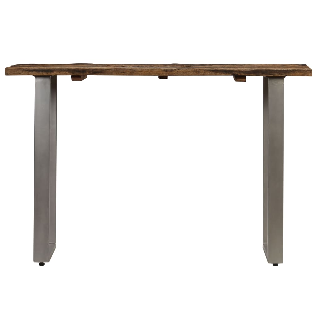 vidaXL Dining Table Reclaimed Wood and Steel 118x55x76 cm
