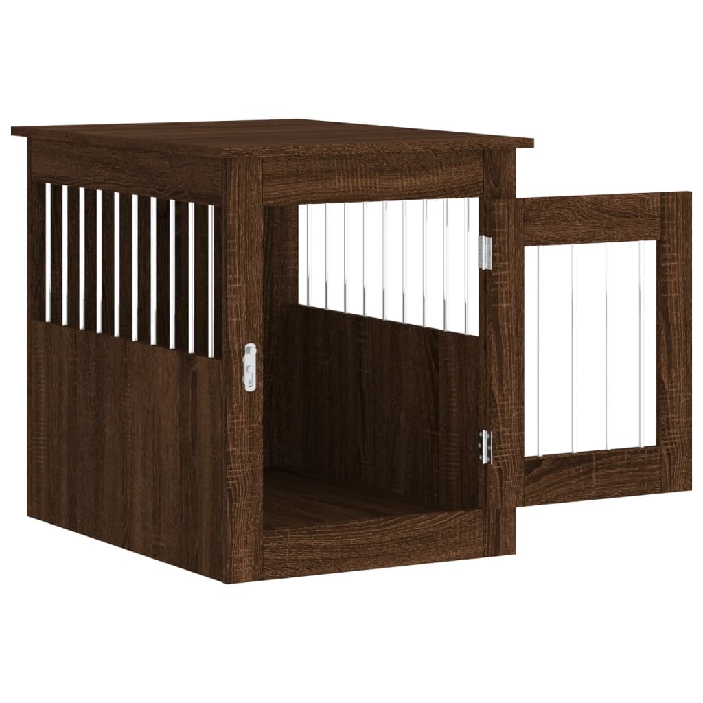vidaXL Dog Crate Furniture Brown Oak 55x75x65 cm Engineered Wood