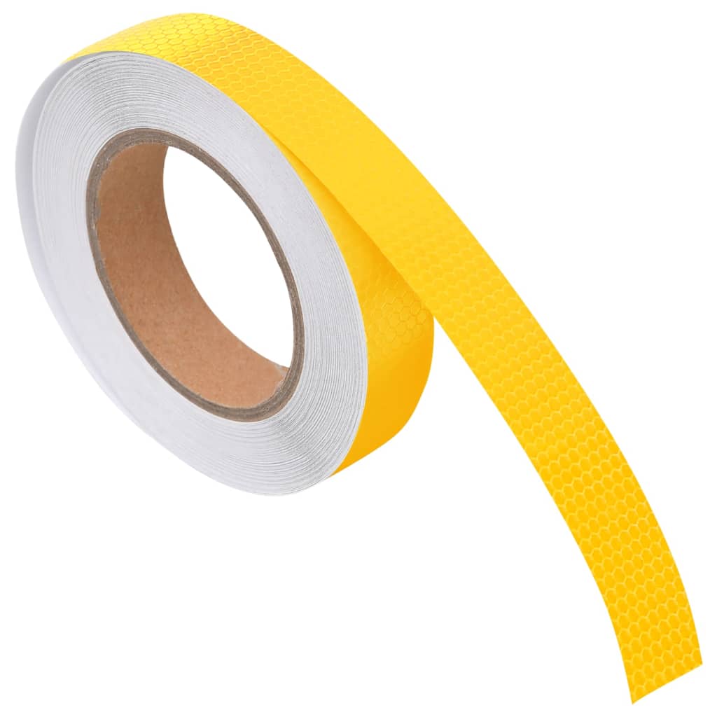 vidaXL Reflective Tape Yellow 2.5 cmx20 m PVC