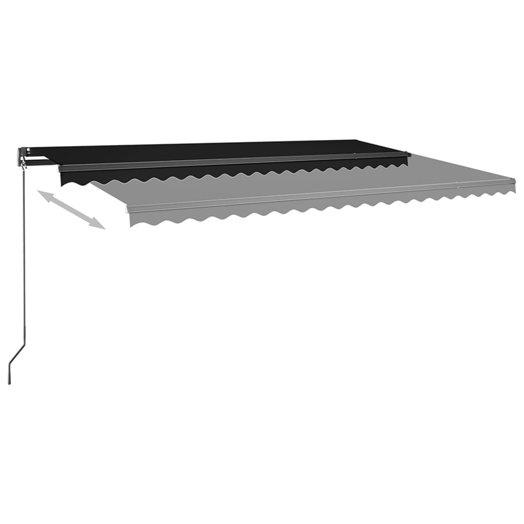 vidaXL Freestanding Automatic Awning 500x350 cm Anthracite