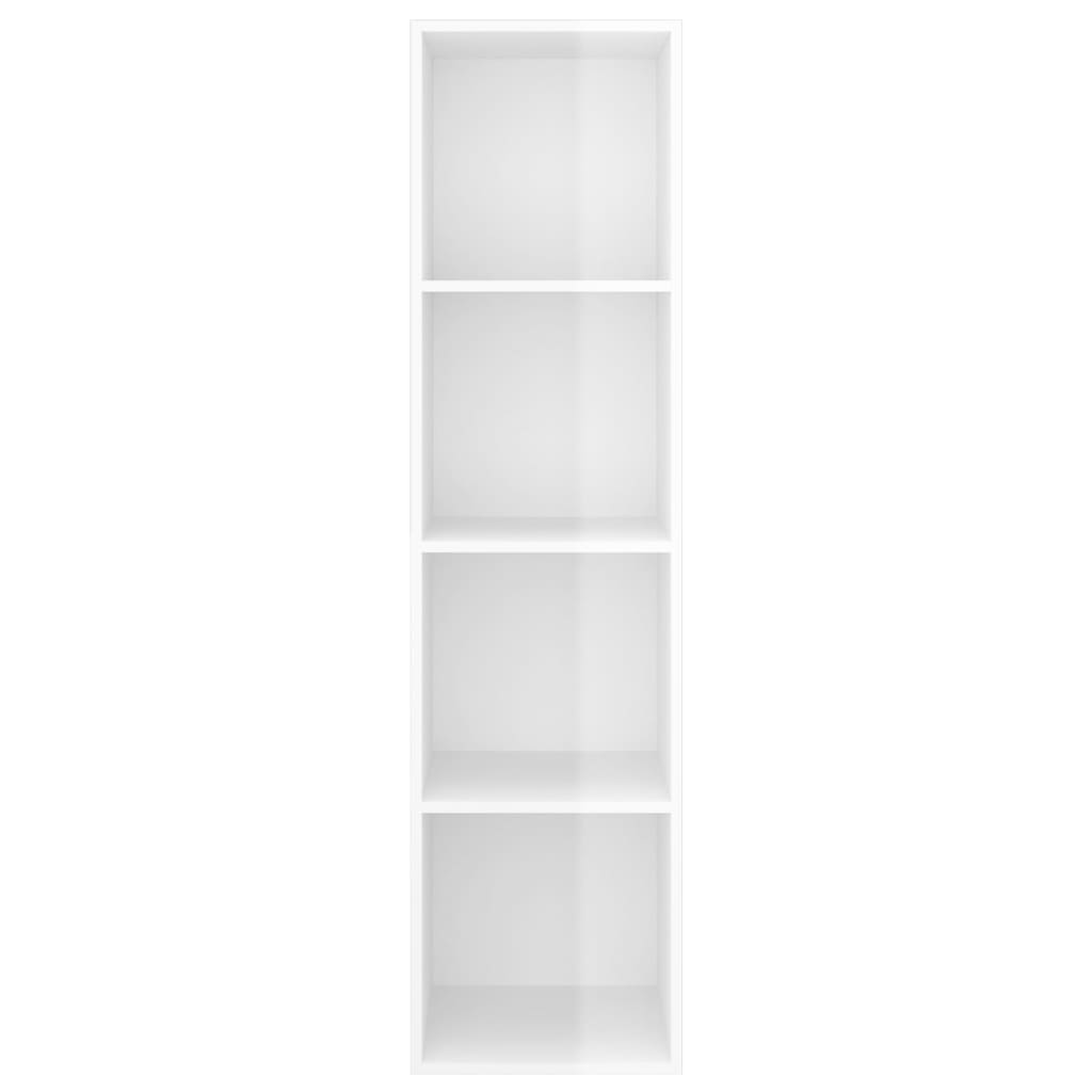 vidaXL Wall-mounted TV Cabinet High Gloss White 37x37x142.5 cm Engineered Wood