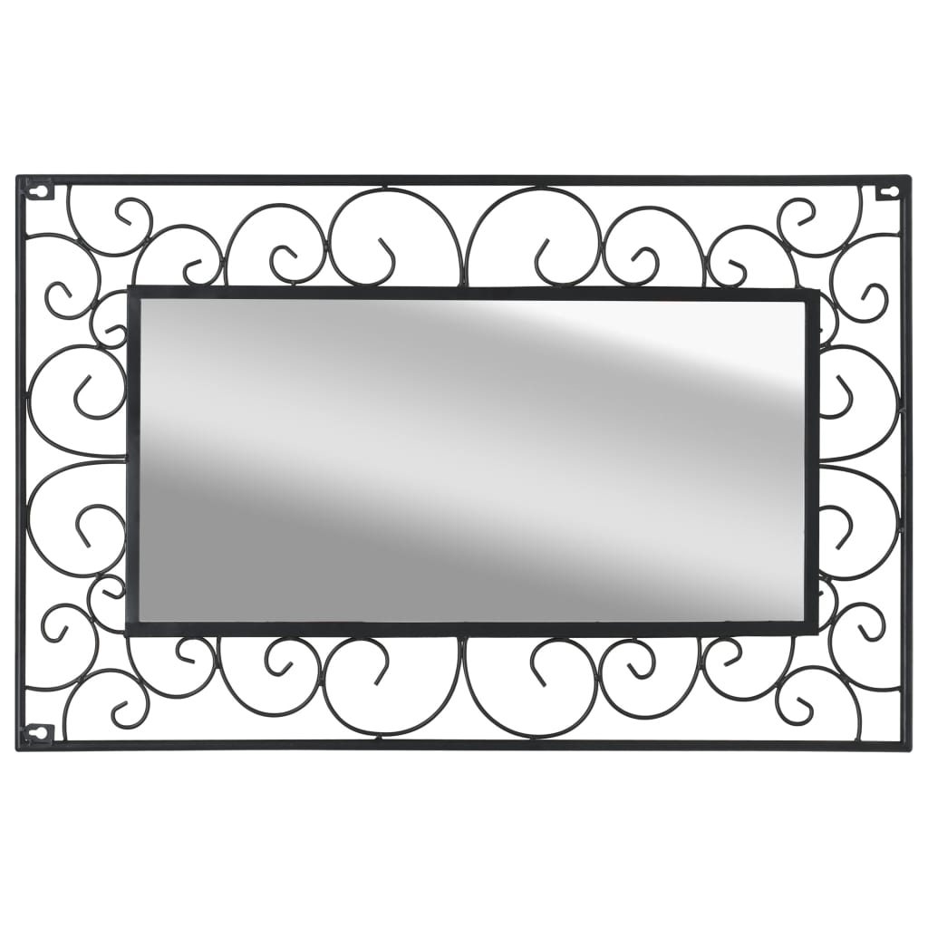vidaXL Wall Mirror Rectangular 50x80 cm Black