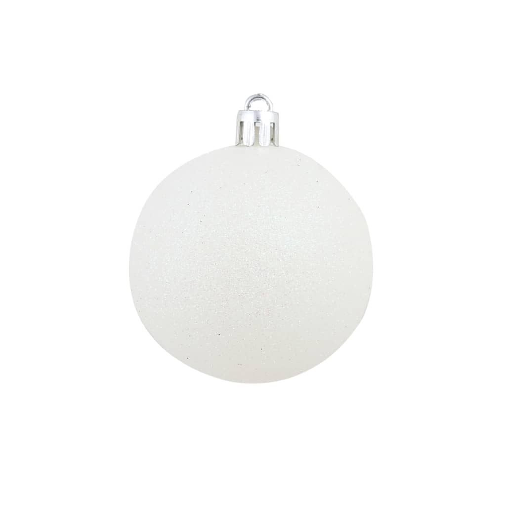 vidaXL 100 Piece Christmas Ball Set 3/4/6 cm White/Grey