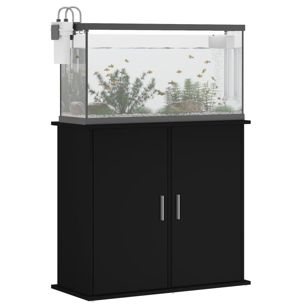 vidaXL Aquarium Stand Black 81x36x73 cm Engineered Wood