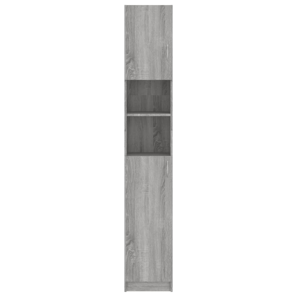 vidaXL Bathroom Cabinet Grey Sonoma 32x25.5x190 cm Engineered Wood