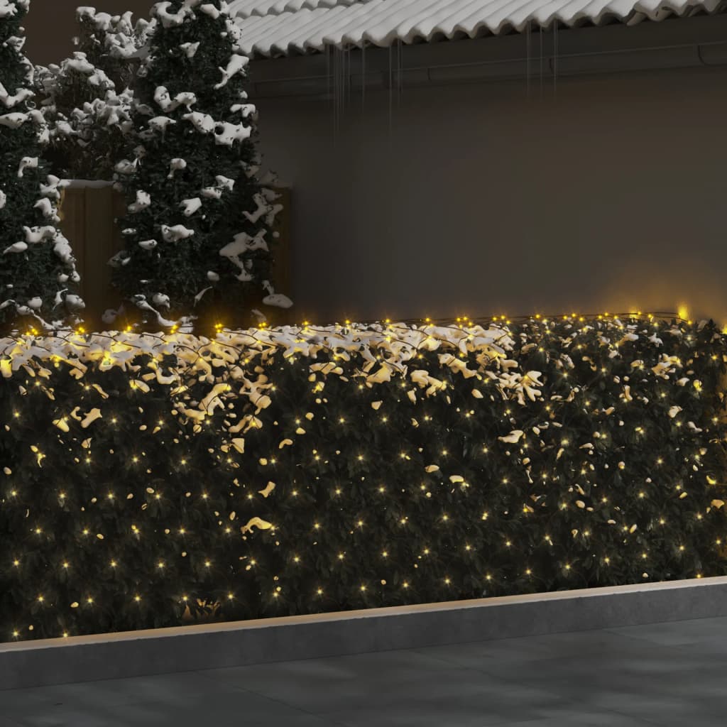 vidaXL Christmas Net Light Warm White 3x2 m 204 LED Indoor Outdoor