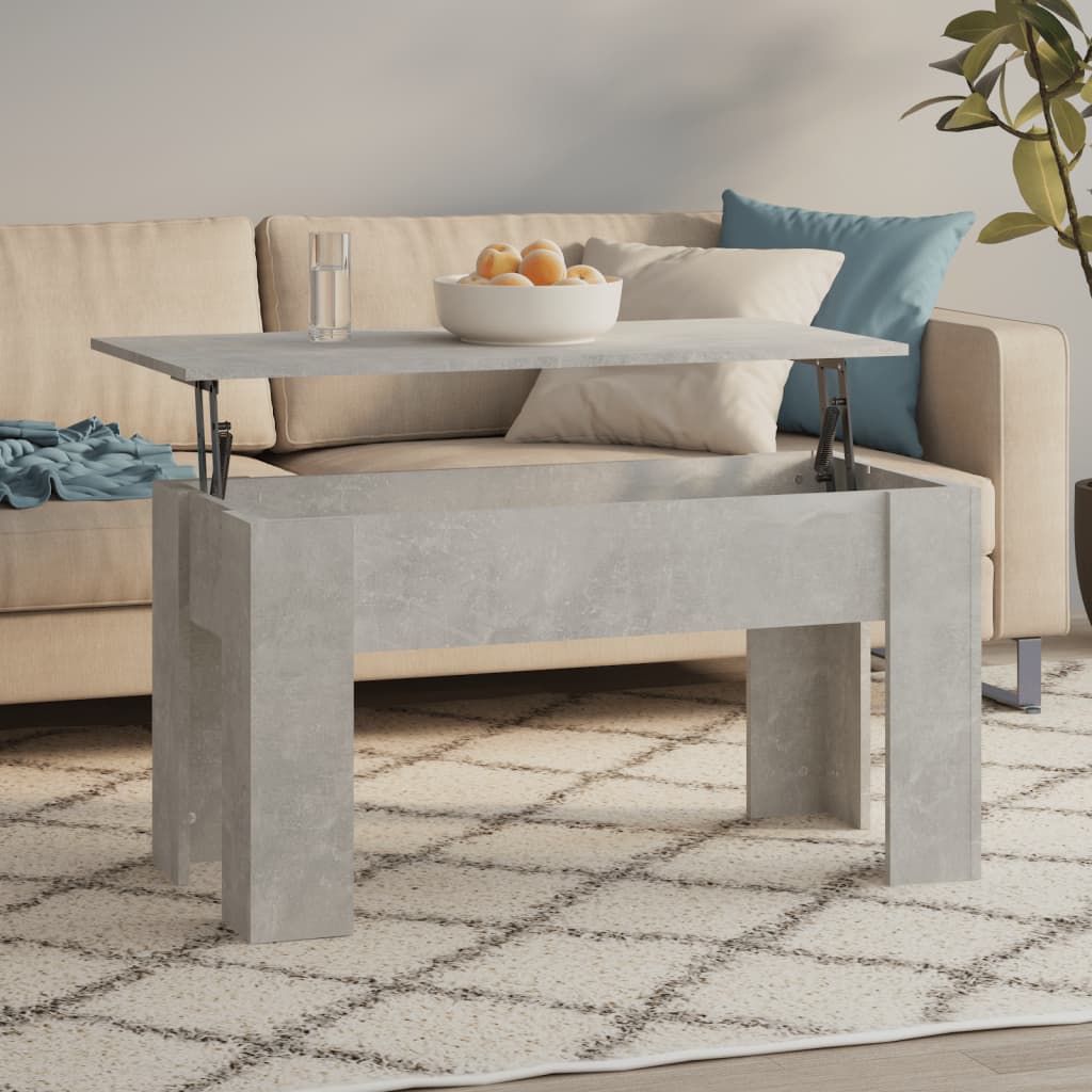 vidaXL Coffee Table Concrete Grey 101x49x52 cm Engineered Wood