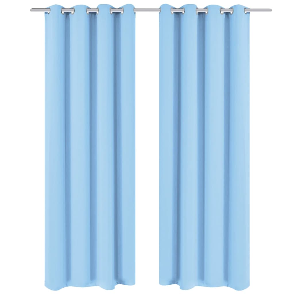 vidaXL Blackout Curtain with Metal Eyelets 270x245 cm Turquoise
