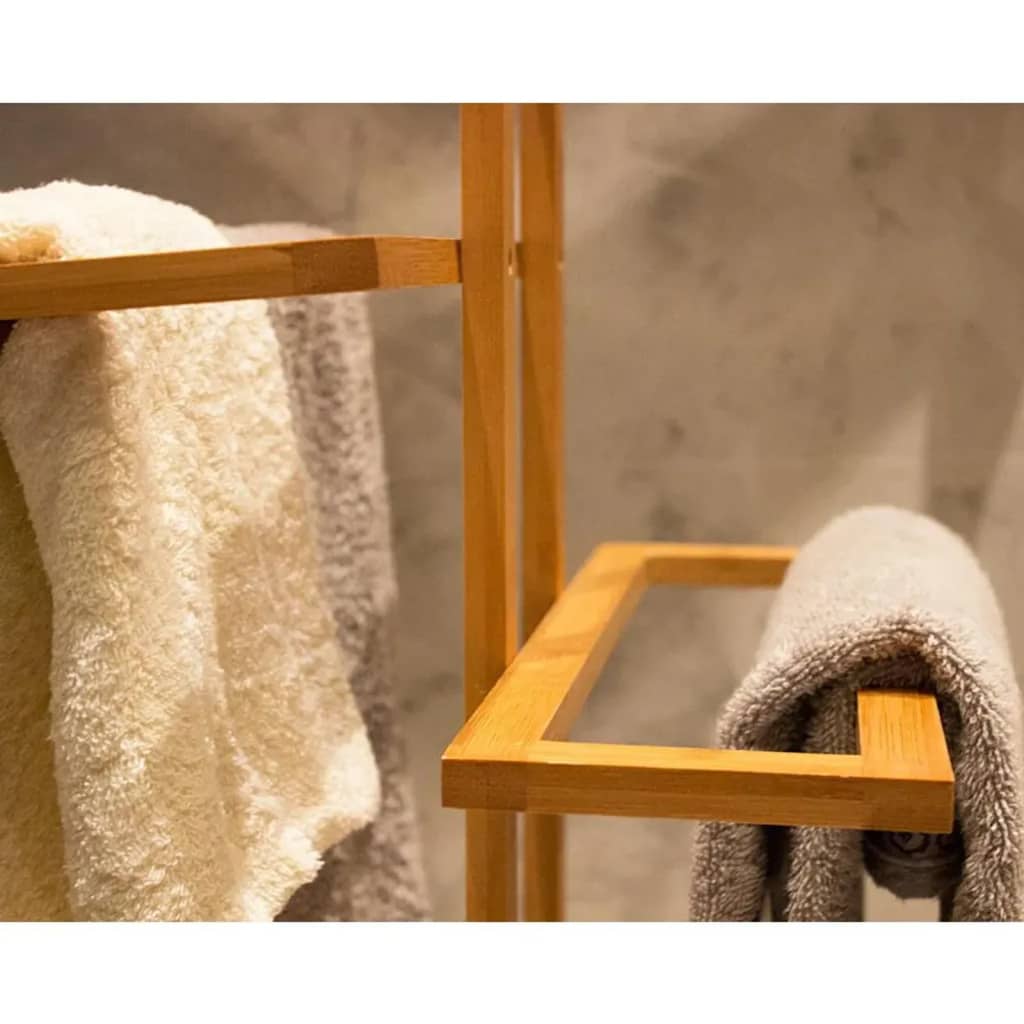 Bathroom Solutions Towel Holder Bamboo 38x32.5x70 cm