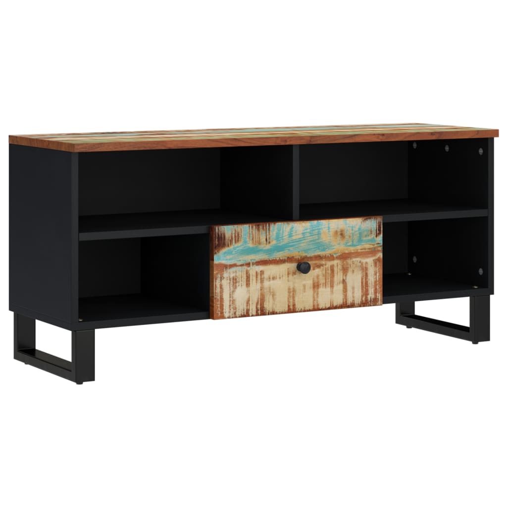 vidaXL TV Cabinet 100x33x46 cm Solid Wood Reclaimed&Engineered Wood